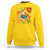 Thanksgiving Duck Lover Gift Sweatshirt Cute Duck Drinking Coffee - Wonder Print Shop
