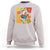Thanksgiving Duck Lover Gift Sweatshirt Cute Duck Drinking Coffee - Wonder Print Shop