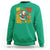Thanksgiving Duck Lover Gift Sweatshirt Cute Duck Drinking Coffee - Wonder Print Shop