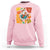 Thanksgiving Duck Lover Gift Sweatshirt Cute Duck Drinking Coffee - Wonder Print Shop