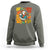 Thanksgiving Duck Lover Gift Sweatshirt Cute Duck Drinking Coffee - Wonder Print Shop