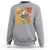 Thanksgiving Duck Lover Gift Sweatshirt Cute Duck Drinking Coffee - Wonder Print Shop
