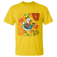 Thanksgiving Duck Lover Gift T Shirt Cute Duck Drinking Coffee - Wonder Print Shop