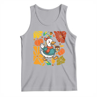 Thanksgiving Duck Lover Gift Tank Top Cute Duck Drinking Coffee - Wonder Print Shop