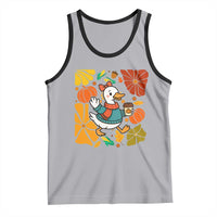 Thanksgiving Duck Lover Gift Tank Top Cute Duck Drinking Coffee - Wonder Print Shop