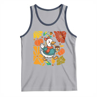 Thanksgiving Duck Lover Gift Tank Top Cute Duck Drinking Coffee - Wonder Print Shop