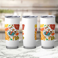 Thanksgiving Duck Lover Gift Tumbler Cup Cute Duck Drinking Coffee