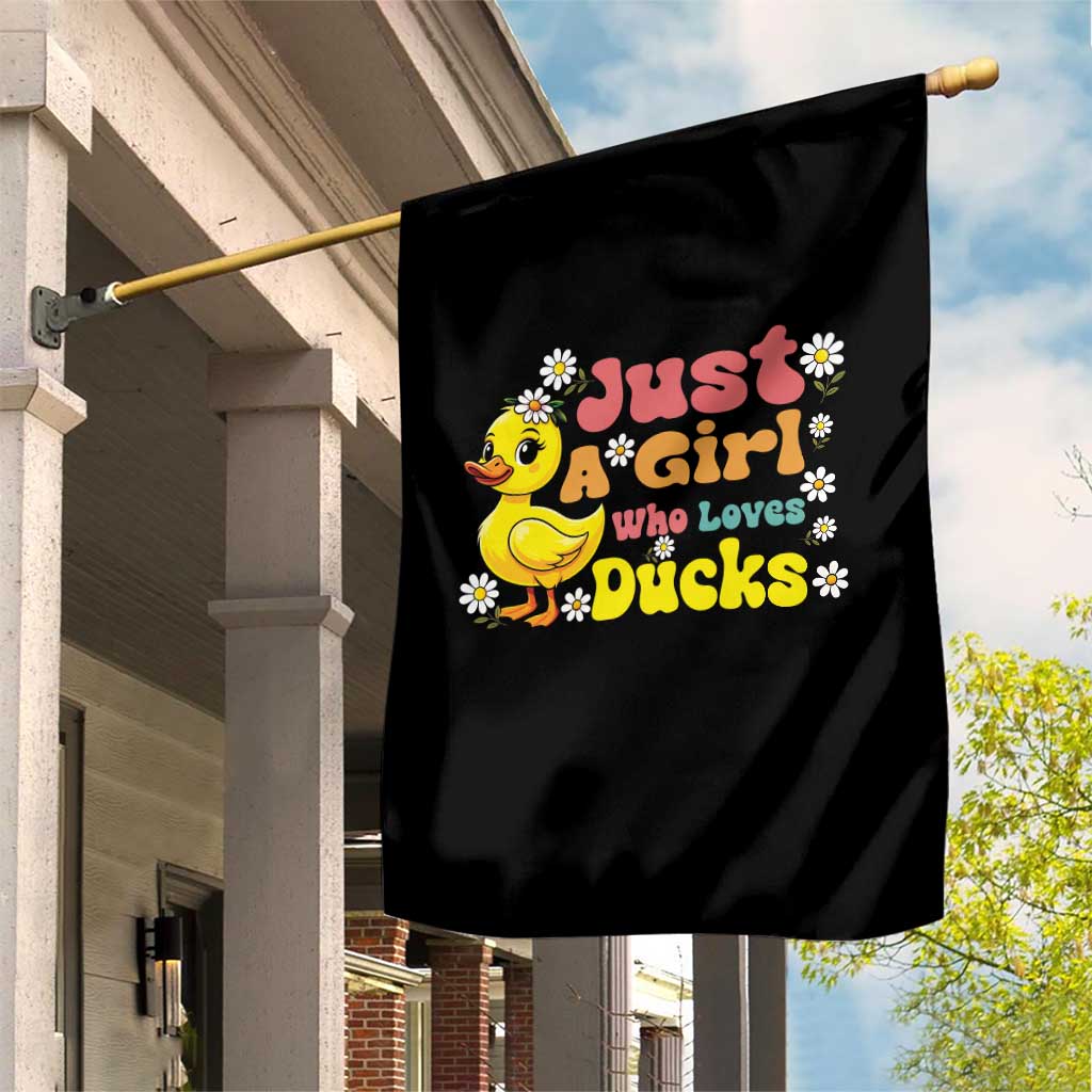 Duck Lover Gift Garden Flag Just A Girl Who Loves Ducks - Wonder Print Shop