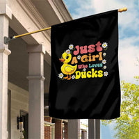 Duck Lover Gift Garden Flag Just A Girl Who Loves Ducks - Wonder Print Shop