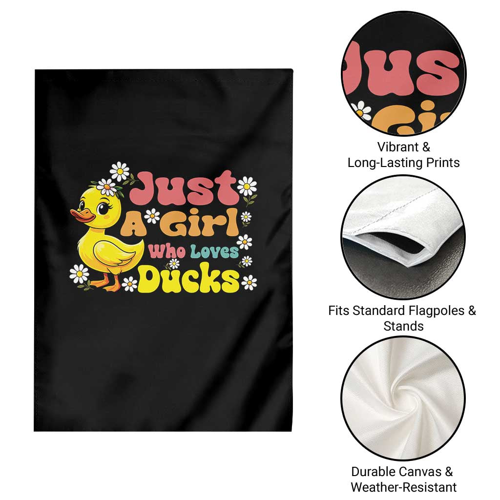Duck Lover Gift Garden Flag Just A Girl Who Loves Ducks - Wonder Print Shop