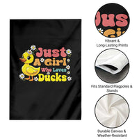 Duck Lover Gift Garden Flag Just A Girl Who Loves Ducks - Wonder Print Shop