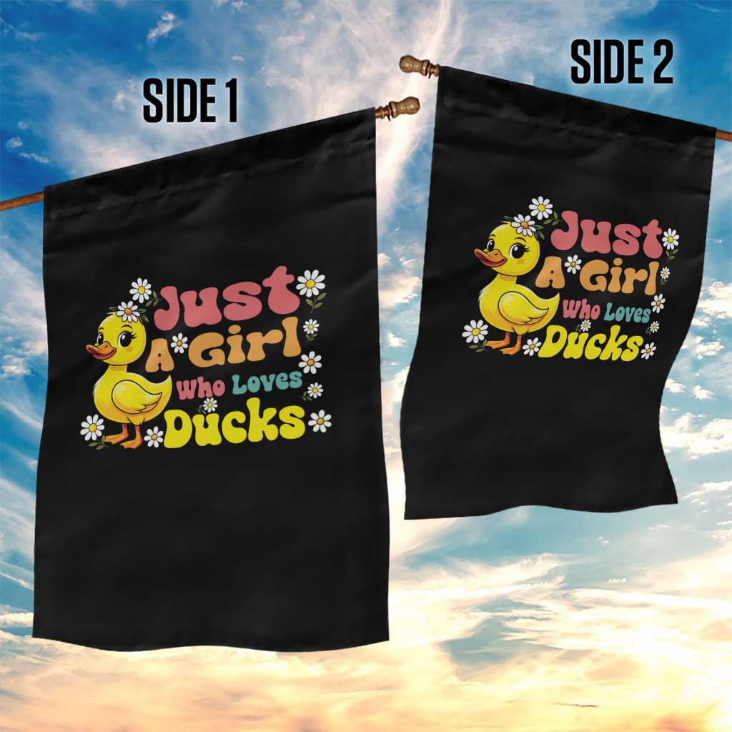 Duck Lover Gift Garden Flag Just A Girl Who Loves Ducks - Wonder Print Shop