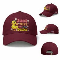 Duck Lover Gift Baseball Cap Just A Girl Who Loves Ducks