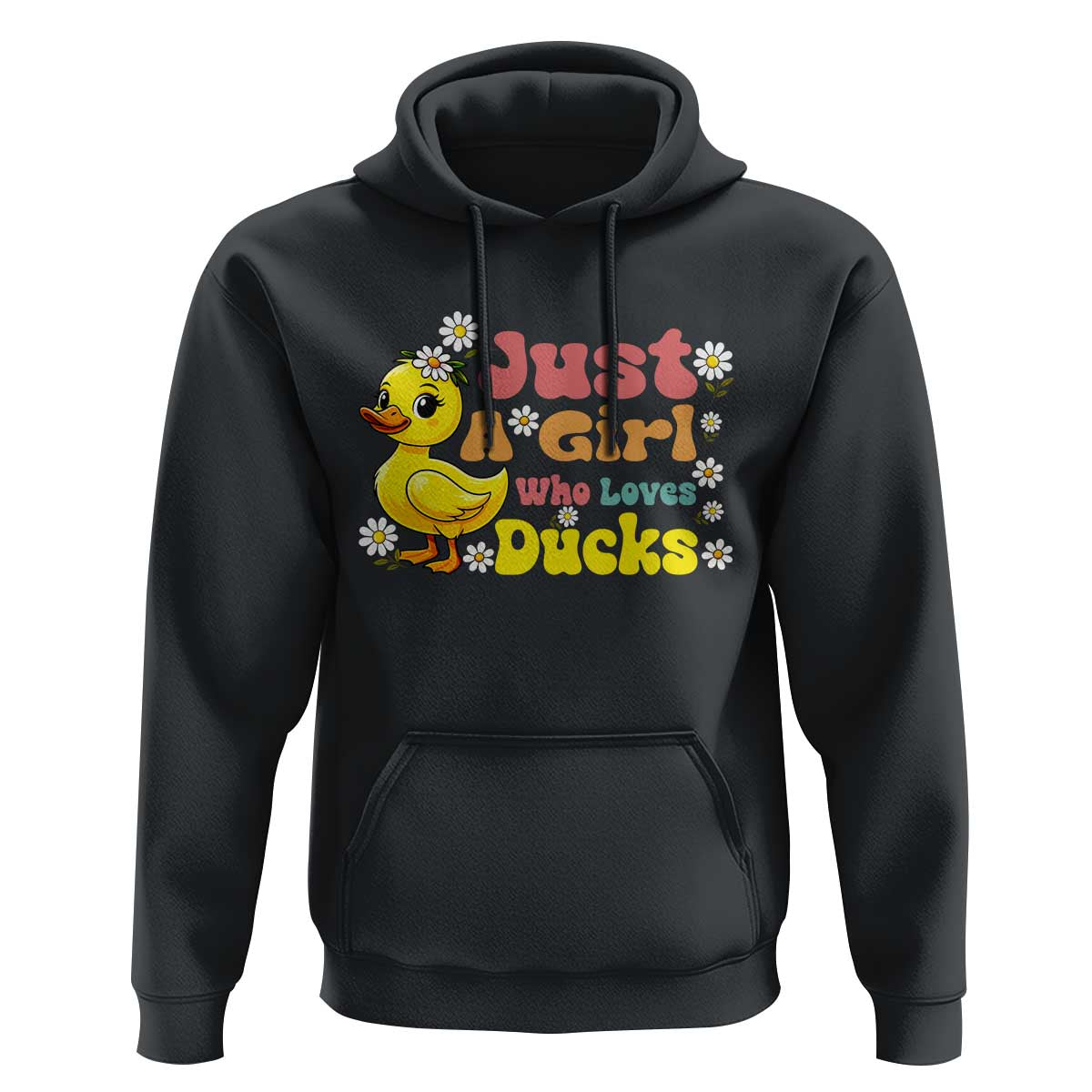 Duck Lover Gift Hoodie Just A Girl Who Loves Ducks - Wonder Print Shop