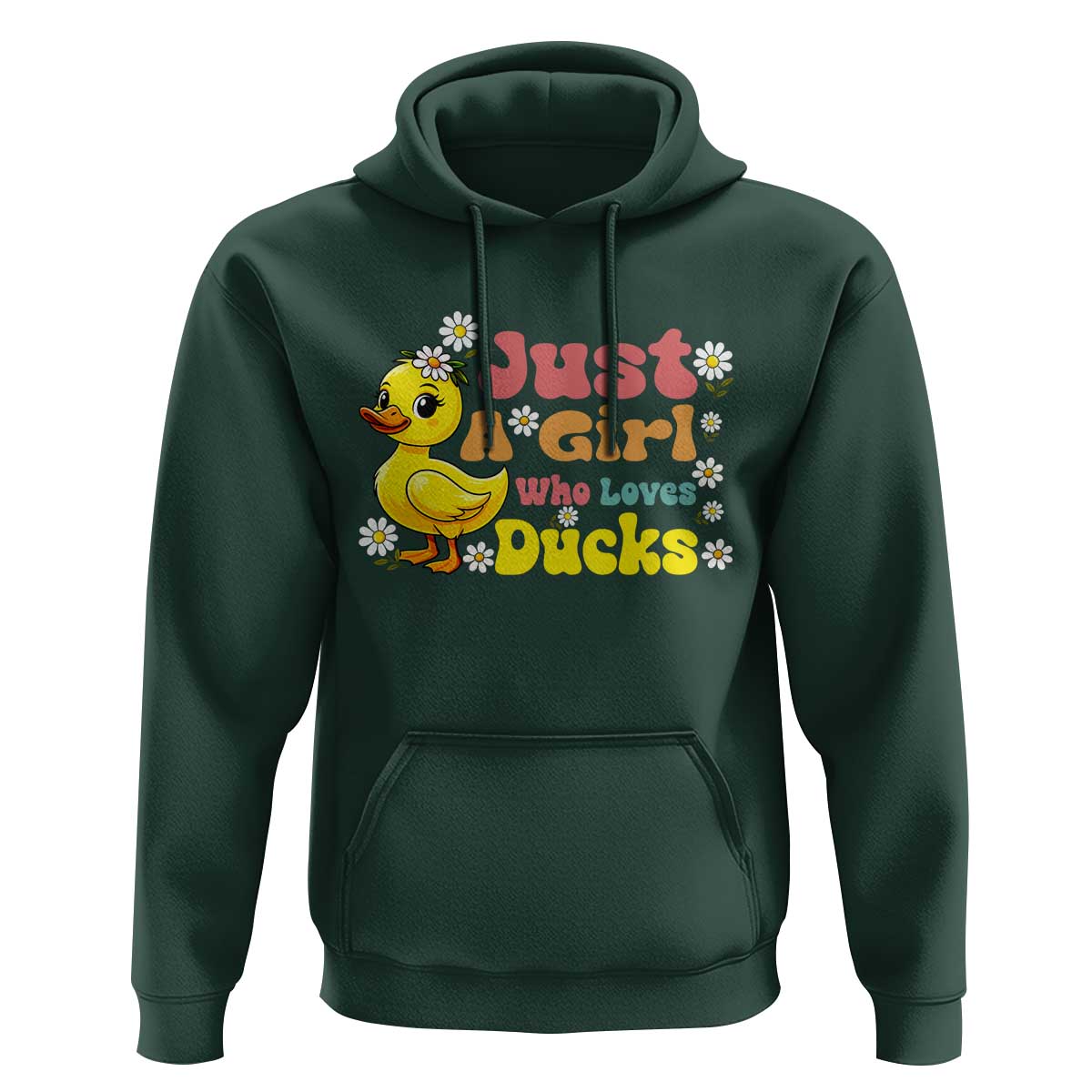 Duck Lover Gift Hoodie Just A Girl Who Loves Ducks - Wonder Print Shop