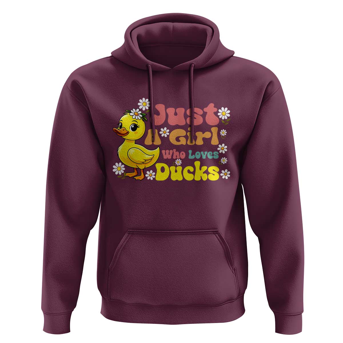 Duck Lover Gift Hoodie Just A Girl Who Loves Ducks - Wonder Print Shop