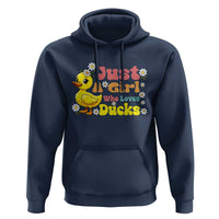 Duck Lover Gift Hoodie Just A Girl Who Loves Ducks - Wonder Print Shop