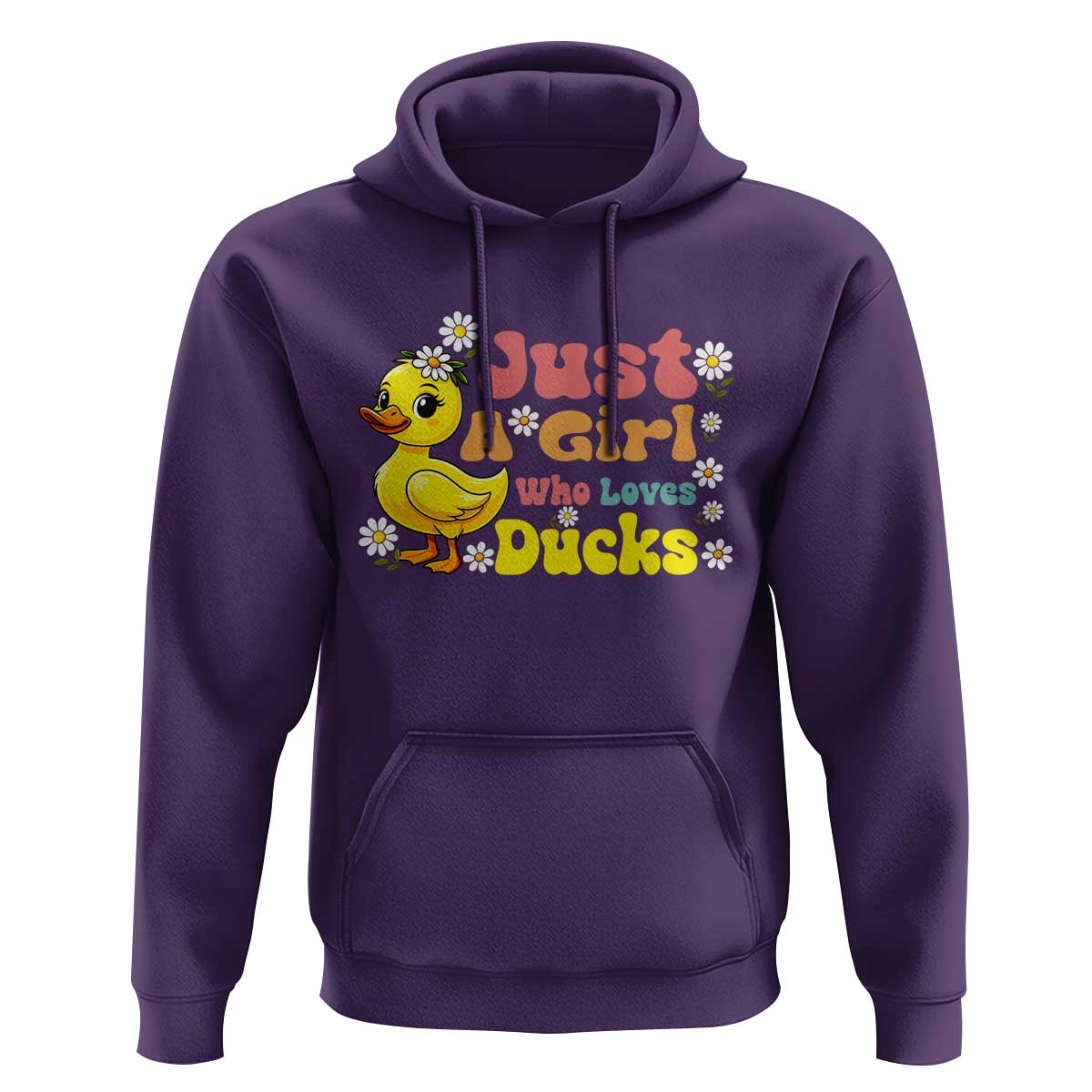 Duck Lover Gift Hoodie Just A Girl Who Loves Ducks - Wonder Print Shop