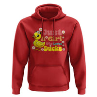 Duck Lover Gift Hoodie Just A Girl Who Loves Ducks - Wonder Print Shop