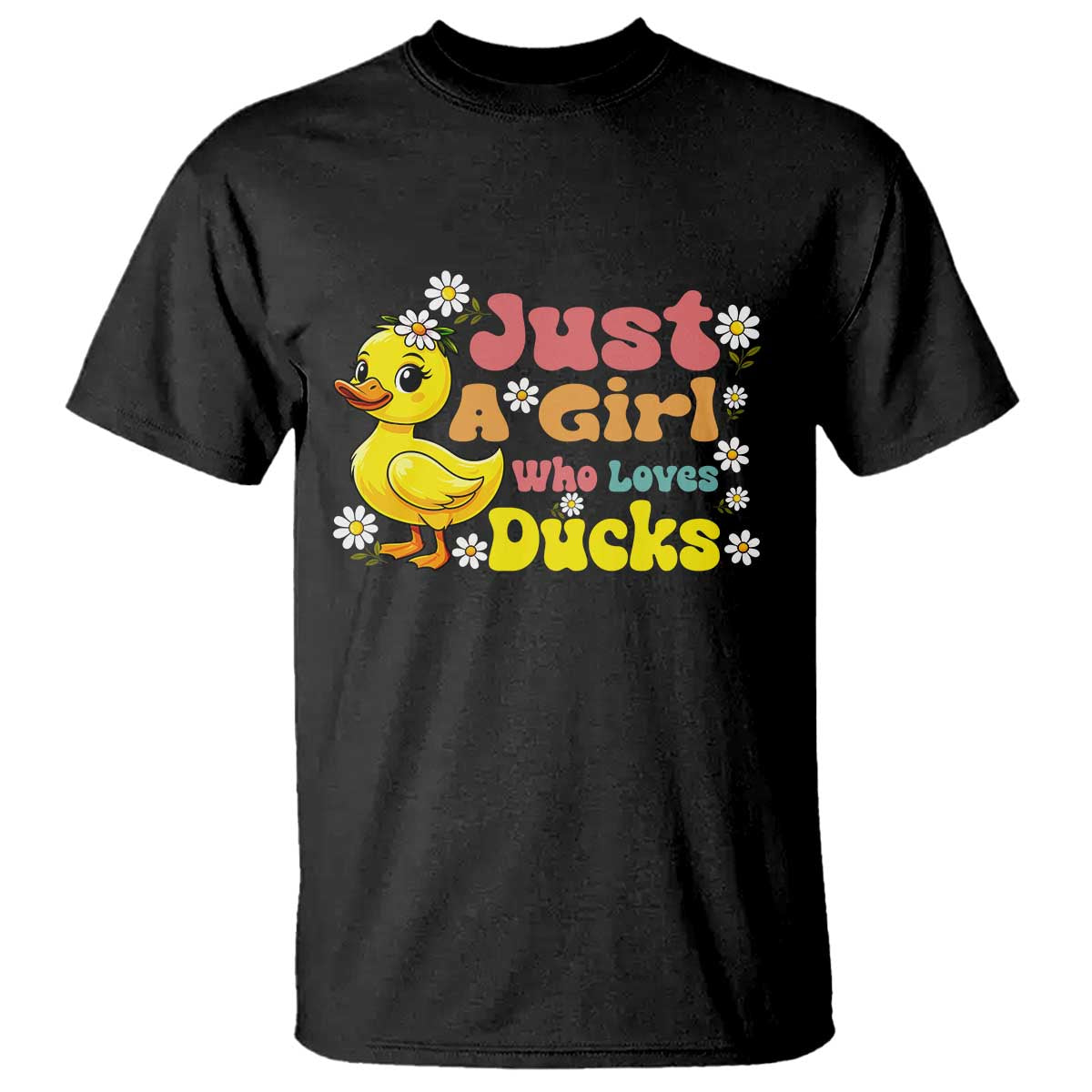 Duck Lover Gift T Shirt Just A Girl Who Loves Ducks - Wonder Print Shop