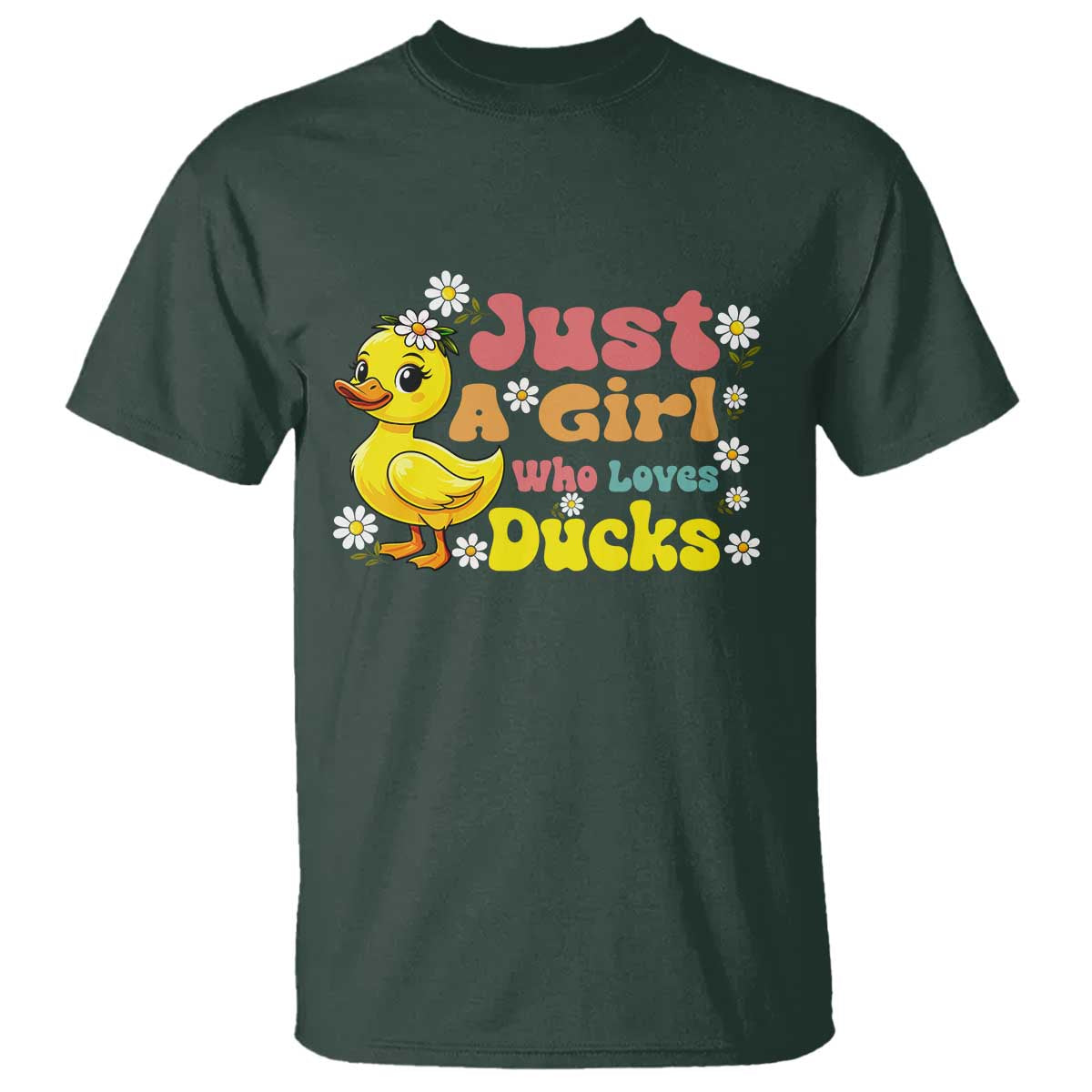 Duck Lover Gift T Shirt Just A Girl Who Loves Ducks - Wonder Print Shop