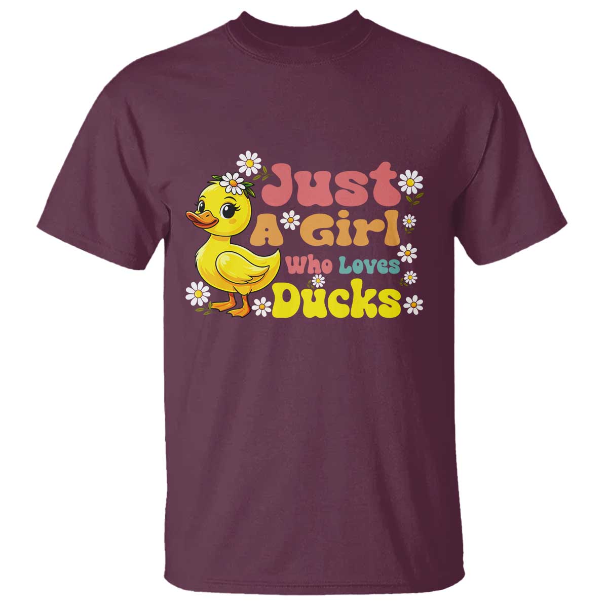 Duck Lover Gift T Shirt Just A Girl Who Loves Ducks - Wonder Print Shop