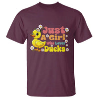 Duck Lover Gift T Shirt Just A Girl Who Loves Ducks - Wonder Print Shop