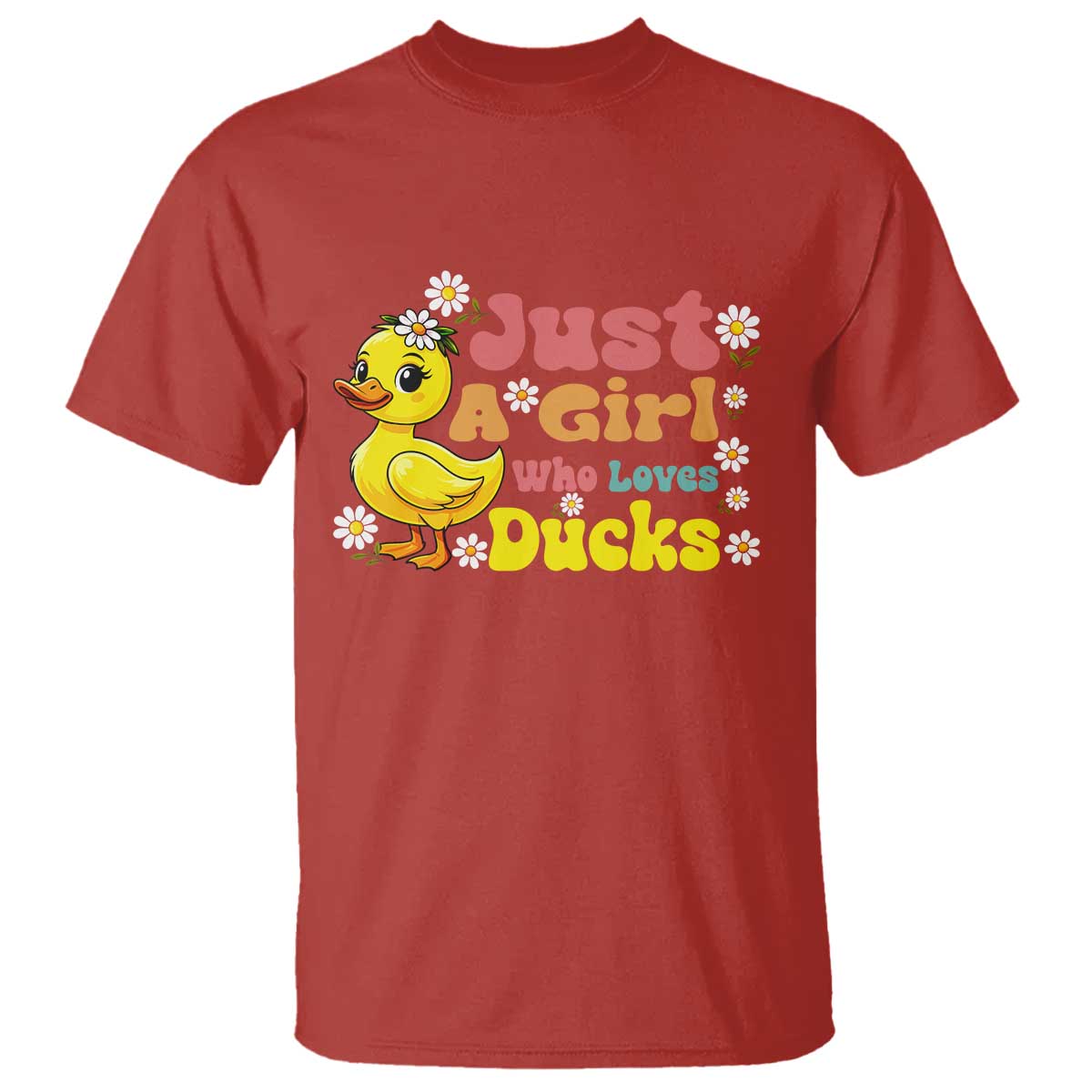 Duck Lover Gift T Shirt Just A Girl Who Loves Ducks - Wonder Print Shop