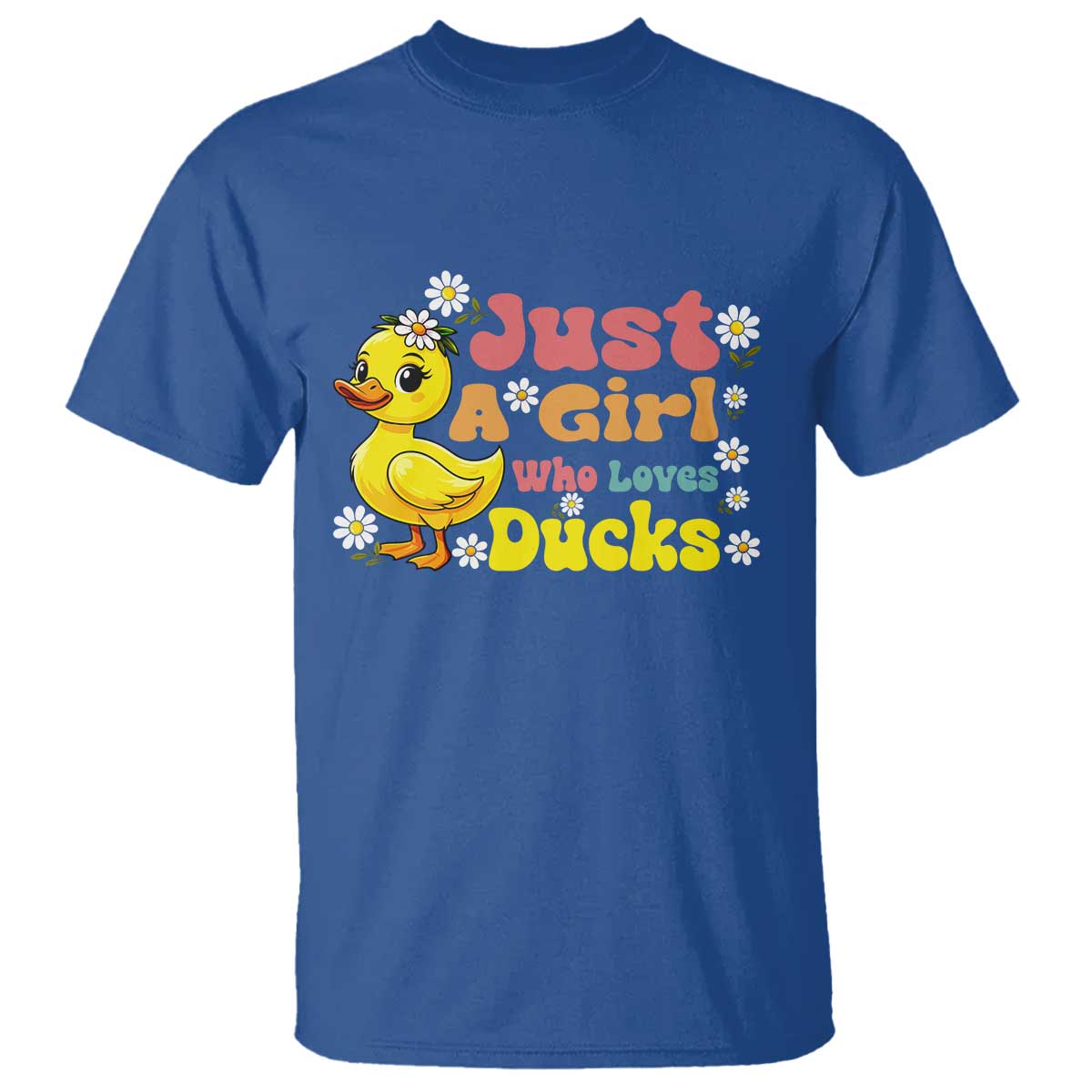Duck Lover Gift T Shirt Just A Girl Who Loves Ducks - Wonder Print Shop