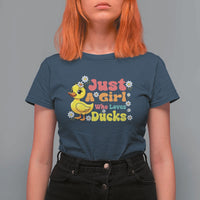 Duck Lover Gift T Shirt For Women Just A Girl Who Loves Ducks - Wonder Print Shop