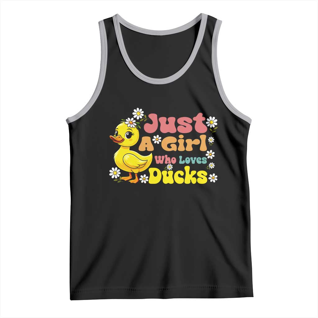 Duck Lover Gift Tank Top Just A Girl Who Loves Ducks - Wonder Print Shop