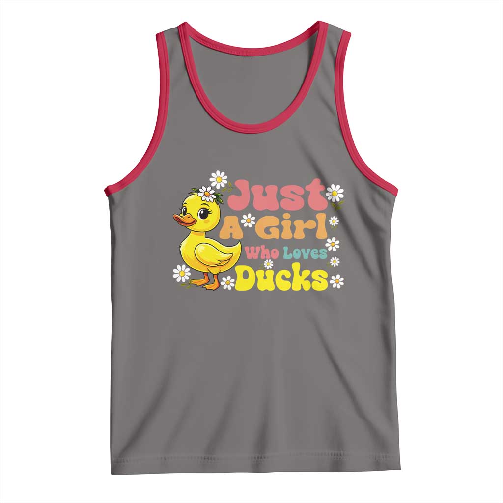 Duck Lover Gift Tank Top Just A Girl Who Loves Ducks - Wonder Print Shop
