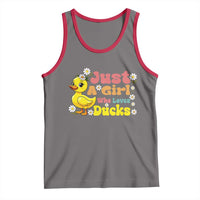 Duck Lover Gift Tank Top Just A Girl Who Loves Ducks - Wonder Print Shop