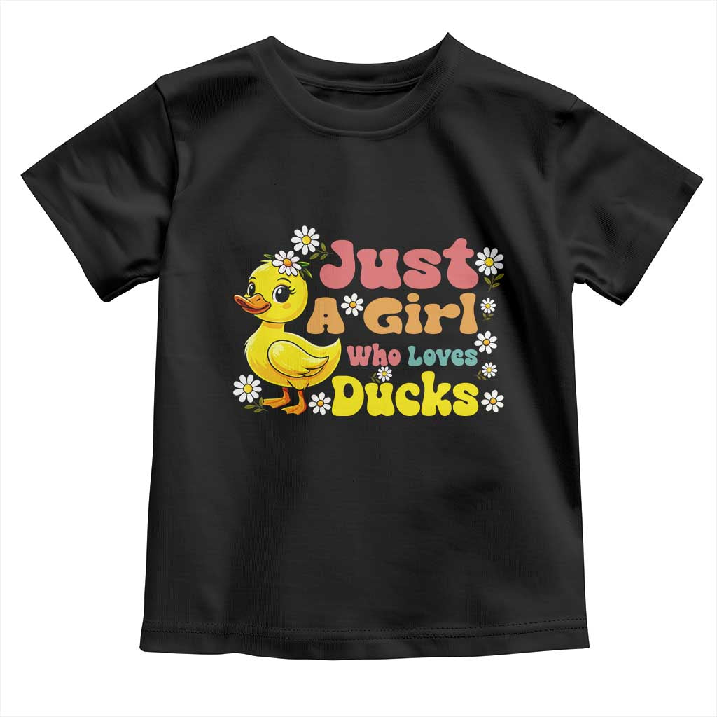 Duck Lover Gift Toddler T Shirt Just A Girl Who Loves Ducks - Wonder Print Shop