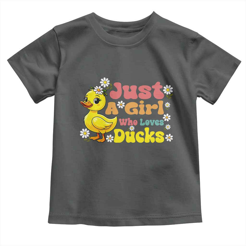 Duck Lover Gift Toddler T Shirt Just A Girl Who Loves Ducks - Wonder Print Shop