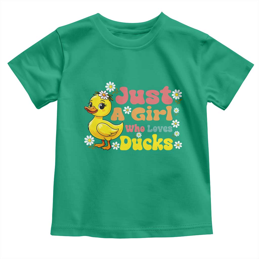 Duck Lover Gift Toddler T Shirt Just A Girl Who Loves Ducks - Wonder Print Shop