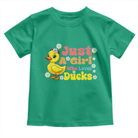 Duck Lover Gift Toddler T Shirt Just A Girl Who Loves Ducks - Wonder Print Shop