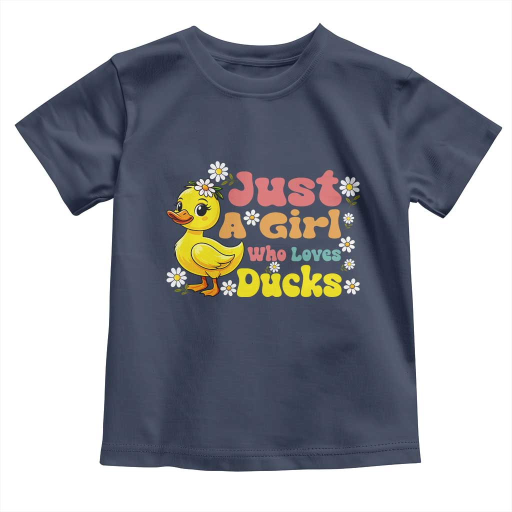 Duck Lover Gift Toddler T Shirt Just A Girl Who Loves Ducks - Wonder Print Shop