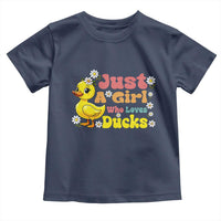 Duck Lover Gift Toddler T Shirt Just A Girl Who Loves Ducks - Wonder Print Shop