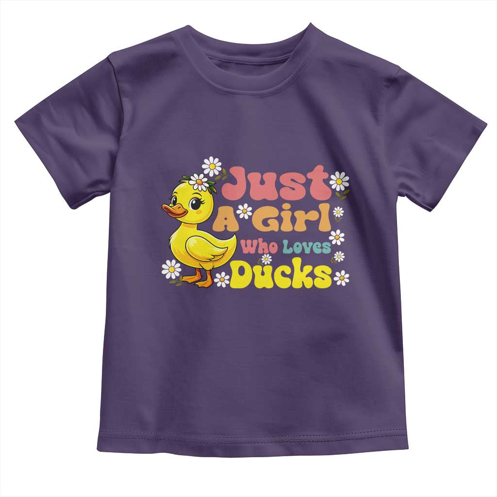 Duck Lover Gift Toddler T Shirt Just A Girl Who Loves Ducks - Wonder Print Shop
