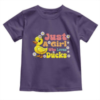 Duck Lover Gift Toddler T Shirt Just A Girl Who Loves Ducks - Wonder Print Shop