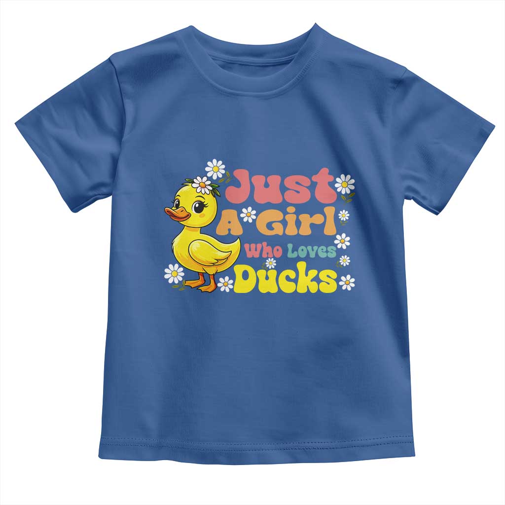 Duck Lover Gift Toddler T Shirt Just A Girl Who Loves Ducks - Wonder Print Shop