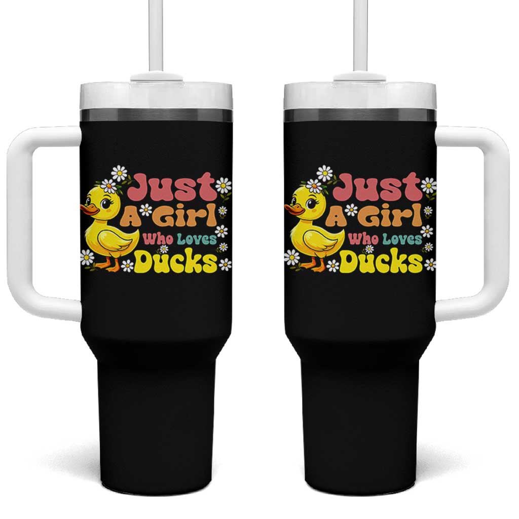 Duck Lover Gift Tumbler With Handle Just A Girl Who Loves Ducks