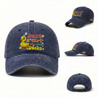 Duck Lover Gift Washed Cotton Baseball Cap Just A Girl Who Loves Ducks