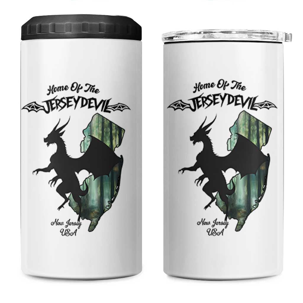 Home Of The Jersey Devil 4 in 1 Can Cooler Tumbler Cryptid Gift