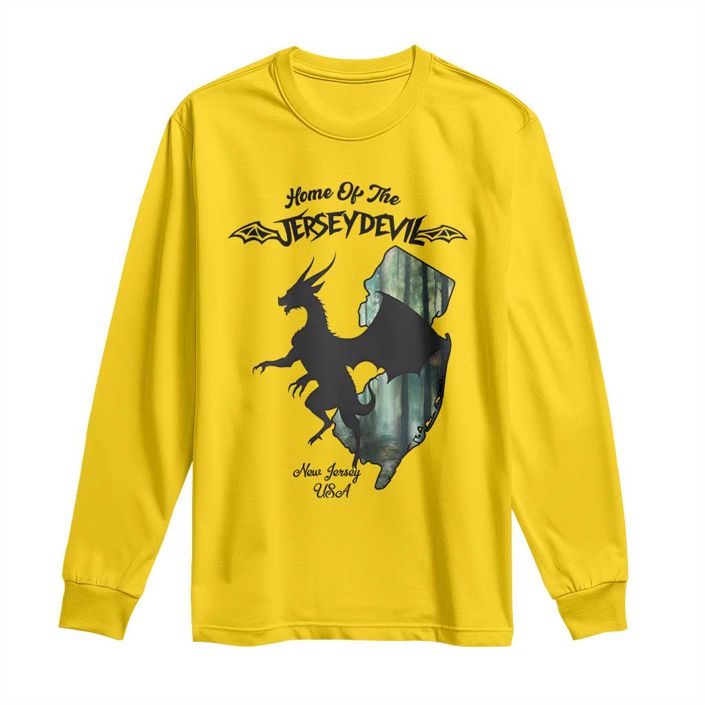 Home Of The Jersey Devil Long Sleeve Shirt Cryptid Gift - Wonder Print Shop