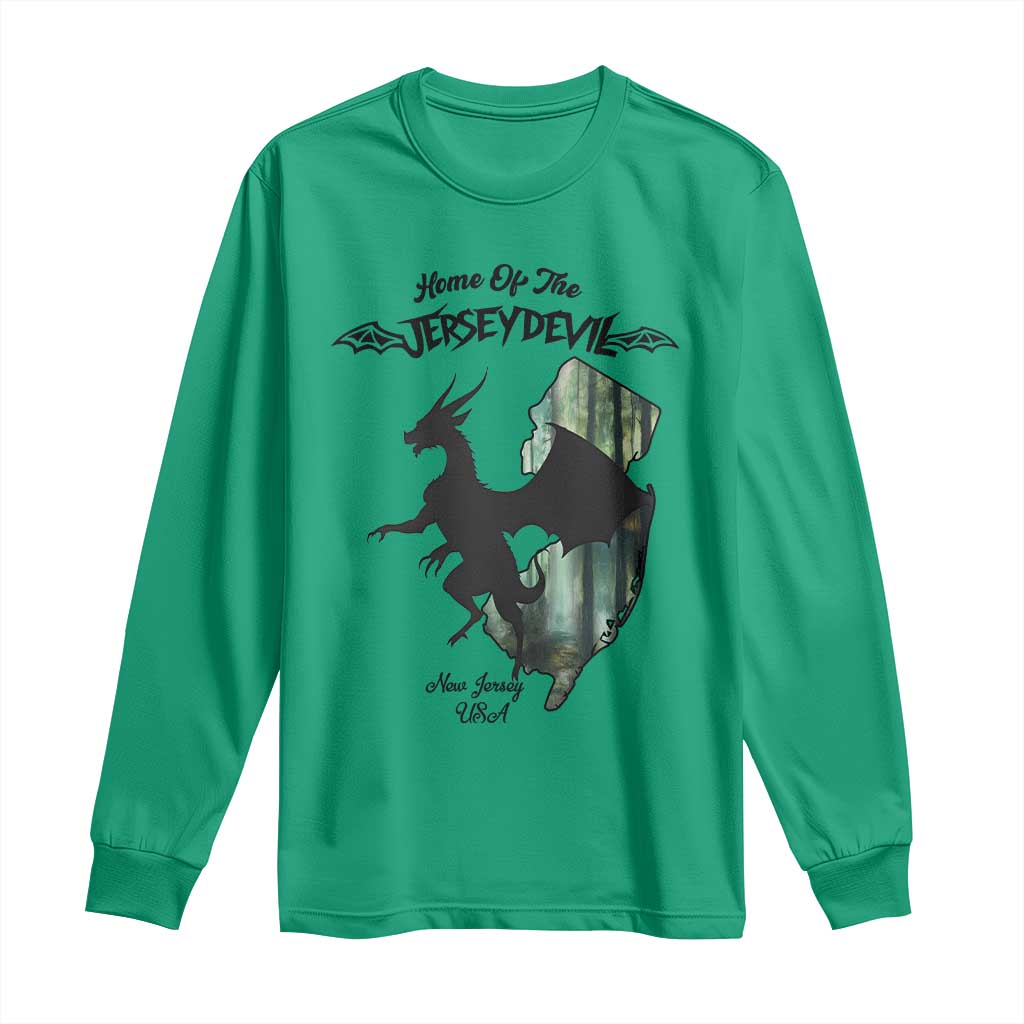 Home Of The Jersey Devil Long Sleeve Shirt Cryptid Gift - Wonder Print Shop