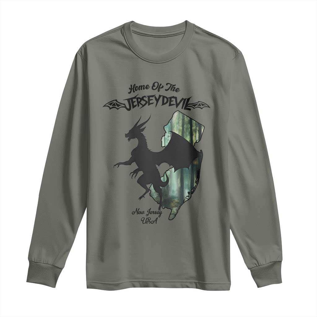 Home Of The Jersey Devil Long Sleeve Shirt Cryptid Gift - Wonder Print Shop