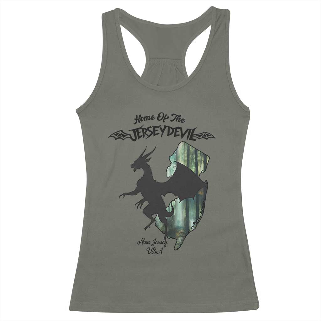 Home Of The Jersey Devil Racerback Tank Top Cryptid Gift - Wonder Print Shop