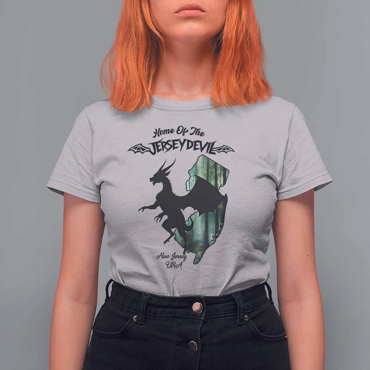 Home Of The Jersey Devil T Shirt For Women Cryptid Gift - Wonder Print Shop